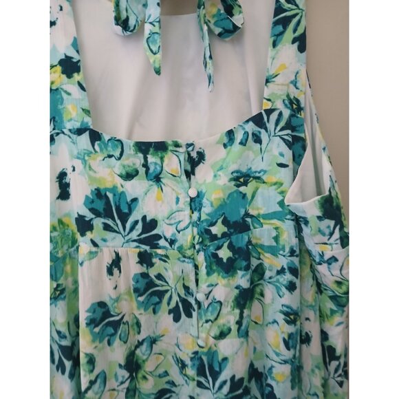 New Torrid Washable Gauze Halter Tiered Dress - Picture 9 of 12